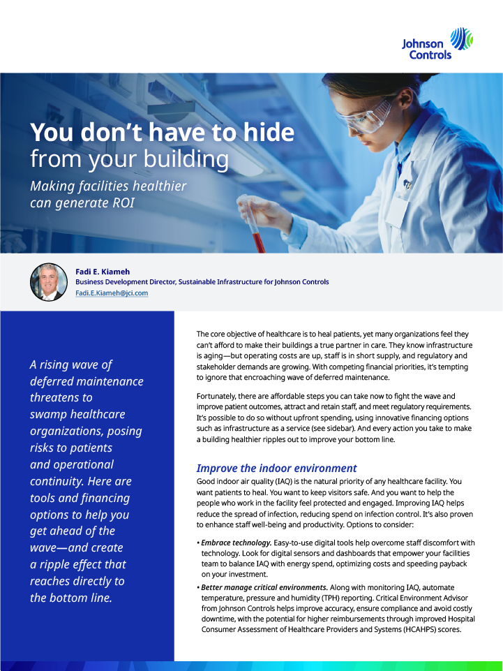 Making facilities healthier can generate ROI